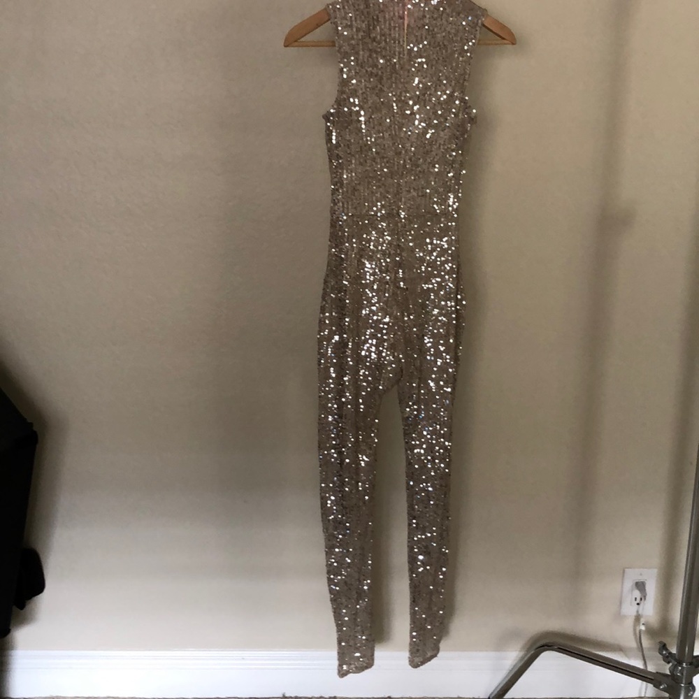 Fashion nova sequin jumpsuit